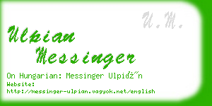 ulpian messinger business card